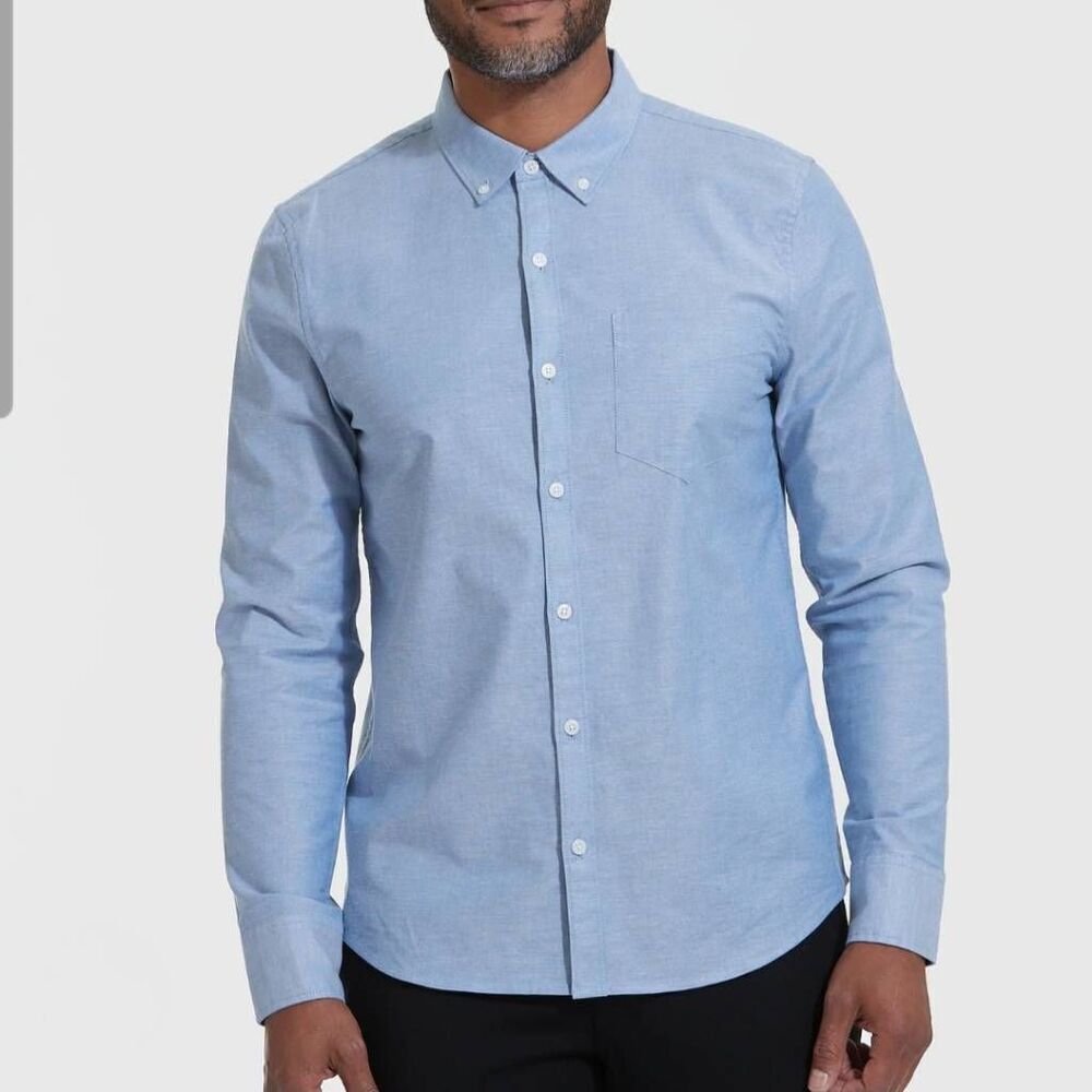 NWOT True Classic Long Sleeve Oxford Button Down Shirt